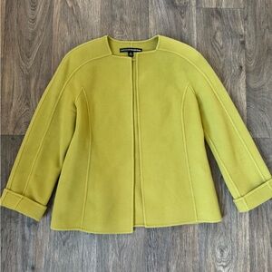 Linda Allard Ellen Tracy Chartreuse Vintage Wool Women's Jacket